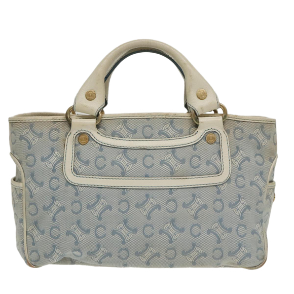 CELINE Paris Macadam Canvas Boogie bag Hand Bag Light Blue Auth 100659 - Picture 3 of 16